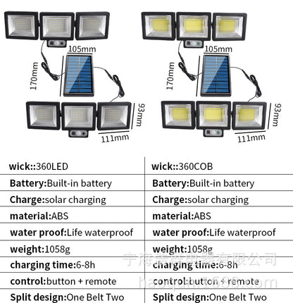 太陽能感應燈戶外投光燈